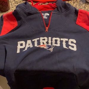 Vintage Patriots Mens Quarterzip Size LG